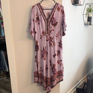 Maurices Purple Floral Midi Dress